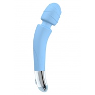 Голубой вибромассажер Soft Touch Body Wand Massager - 20 см.