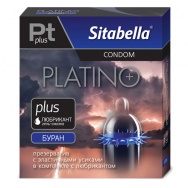 Презерватив Sitabella Platino plus  Буран  с усиками - 1 шт.