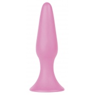 Розовая анальная пробка Silky Buttplug Big - 15,5 см.