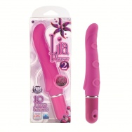 Розовый вибратор Lia Pleasers Pleaser 2 - 16 см.