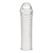 Текстурированная насадка на пенис Clear Textured Penis Enhancing Sleeve Extension - 16,5 см.