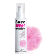 Съедобное согревающее массажное масло Love Me Tender Cotton Candy с ароматом сладкой ваты - 100 мл.