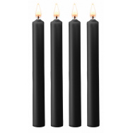 Набор из 4 черных восковых свечей Teasing Wax Candles Large