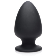 Черная мягкая анальная пробка Squeezable Large Anal Plug - 13,2 см.