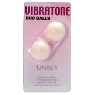 Белые вагинальные шарики Vibratone DUO-BALLS