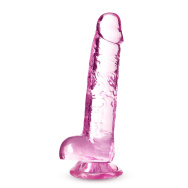 Розовый фаллоимитатор 7 Inch Crystalline Dildo - 17,7 см.