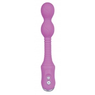 Фиолетовый силиконовый вибратор VIBE THERAPY ORBITO - 15 см.