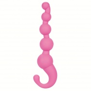 Упругая розовая цепочка L Amour Premium Silicone Beaded Probes