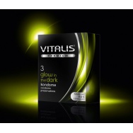 Свеящиеся в темноте презервативы VITALIS premium №3 Glow in the dark - 3 шт.