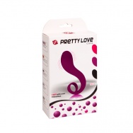 Фиолетовый вибратор с хвостиком Pretty Love - 20.5 см.