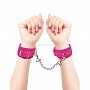 Розовые замшевые наручники PINK WRIST CUFFS