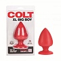 Большая красная анальная пробка COLT XL Big Boy