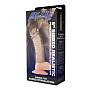 Дымчатая насадка-удлинитель Ribbed Realistic Penis Enhancing Sleeve Extension - 15,2 см.