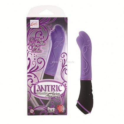 Фиолетовый вибромассажер из силикона TANTRIC AURA MASSAGER - 15 см.