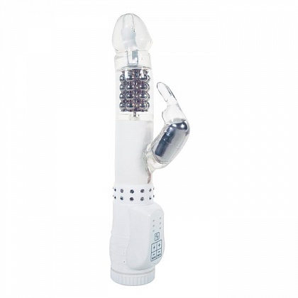 Белый вибратор RABBIT SENSATION VIBRATOR - 15,5 см.