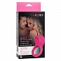 Ярко-розовое эрекционное кольцо Silicone Rechargeable Teasing Tongue Enhancer