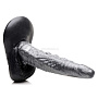 Серый фантазийный фаллоимитатор The Gargoyle Rock Hard Silicone Dildo - 23,6 см.