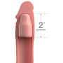 Телесная насадка-удлинитель 2 Inch Silicone X-tension with Strap - 20,3 см.