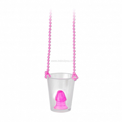 Рюмка с фаллосом Pecker Shot Glass Necklace PINK