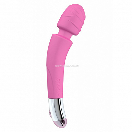 Розовый вибромассажер Soft Touch Body Wand - 20 см.