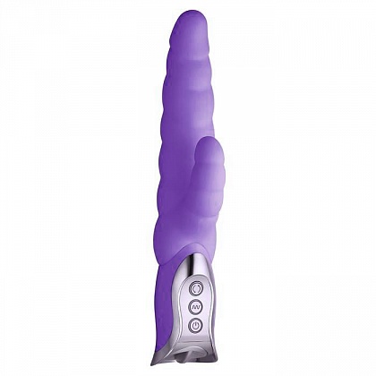 Голубой ротатор с клиторальной стимуляцией VIBE THERAPY REGAL - 26,5 см.