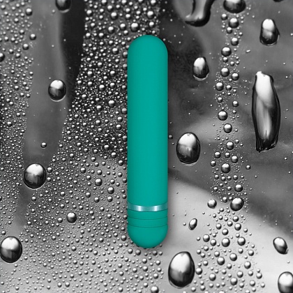 Зелёный вибромассажер Moxie Power Vibe Seafoam - 15,6 см.