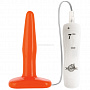 Анальная пробка с вибрацией GLO Vibrating Slim Orange