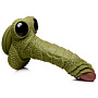 Фантазийный фаллоимитатор Swamp Monster Green Scaly Silicone Dildo - 23,9 см.