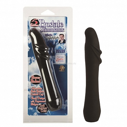 Чёрный стимулятор простаты Dr. Joel Kaplan 5 Function Prostate Stimulator - 17 см.