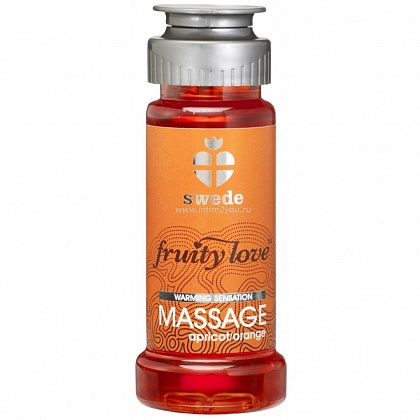 Лосьон для массажа Swede Fruity Love Massage Apricot/Orange с ароматом абрикоса и апельсина - 50 мл.