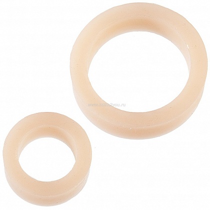 Телесные эрекционные кольца Platinum Premium Silicone The C-Rings