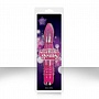 Розовый блестящий вибромассажер Starlight Gems Vela Vibrating Massager - 20,3 см.