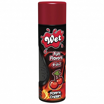 Гель-лубрикант на водной основе Wet Fun Flavors Poppn Cherry с ароматом вишни - 316 мл.