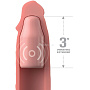 Телесная вибронасадка на член 3  Vibrating Mega X-tension with Remote - 22,9 см.