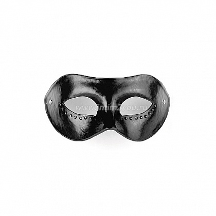 Черная кожаная маска со стразами Diamond Mask