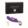 Фиолетовый вибратор EMBRACE BUNNY WAND PURPLE - 12,75 см.