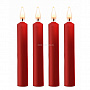 Набор из 4 красных восковых свечей Teasing Wax Candles