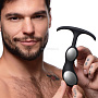 Черный массажер простаты с утяжелителями Premium Silicone Weighted Prostate Plug Medium - 16,3 см.