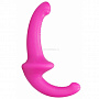 Розовый безремневой страпон Silicone Strapless Strapon