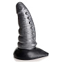 Серый фантазийный фаллоимитатор Beastly Tapered Bumpy Silicone Dildo - 21 см.