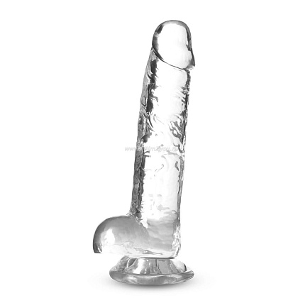 Прозрачный фаллоимитатор 7 Inch Crystalline Dildo - 17,7 см.