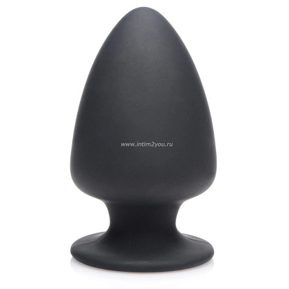 Черная мягкая анальная пробка Squeezable Small Anal Plug - 9 см.