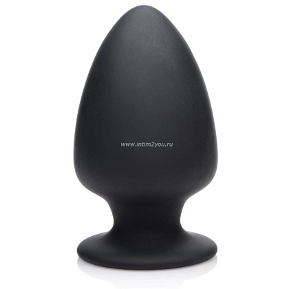 Черная мягкая анальная пробка Squeezable Large Anal Plug - 13,2 см.