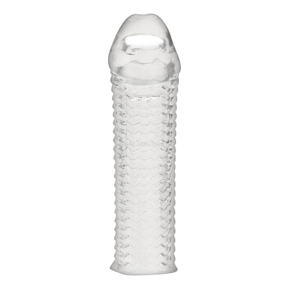 Текстурированная насадка на пенис Clear Textured Penis Enhancing Sleeve Extension - 16,5 см.