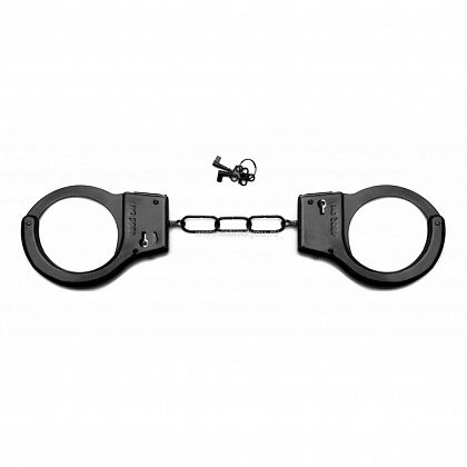Чёрные металлические наручники SHOTS TOYS Black