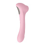 Нежно-розовый двусторонний стимулятор Daisy Massager - 20,2 см.