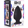 Черная мягкая анальная пробка Squeezable Large Anal Plug - 13,2 см.