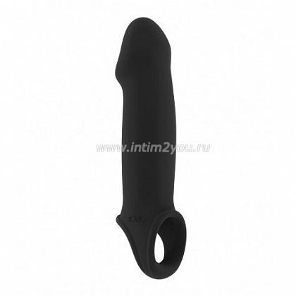 Чёрная насадка с подхватом Stretchy Penis Extension No.33