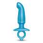 Голубая анальная пробка для массажа простаты Hither Silicone Prostate Plug - 14,3 см.