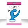 Голубой вибромассажер Femme Vibrating G Spot Rocker Blue - 13,8 см.